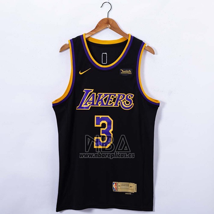 Camiseta Los Angeles Lakers Anthony Davis NO 3 Earned 2020-21 Negro